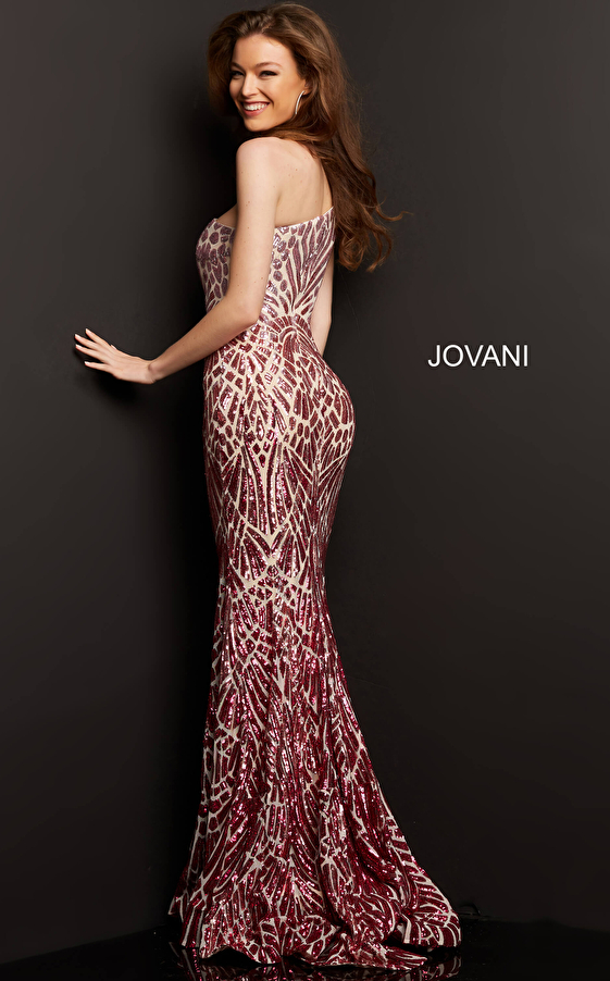 Jovani 06469 pink mermaid dress